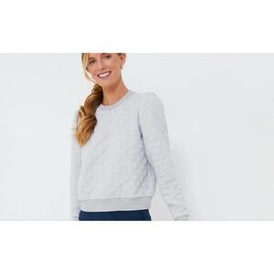 Tuckernuck TNUCK SPORT Gray Puff Sleeve Campbell Pullover size large